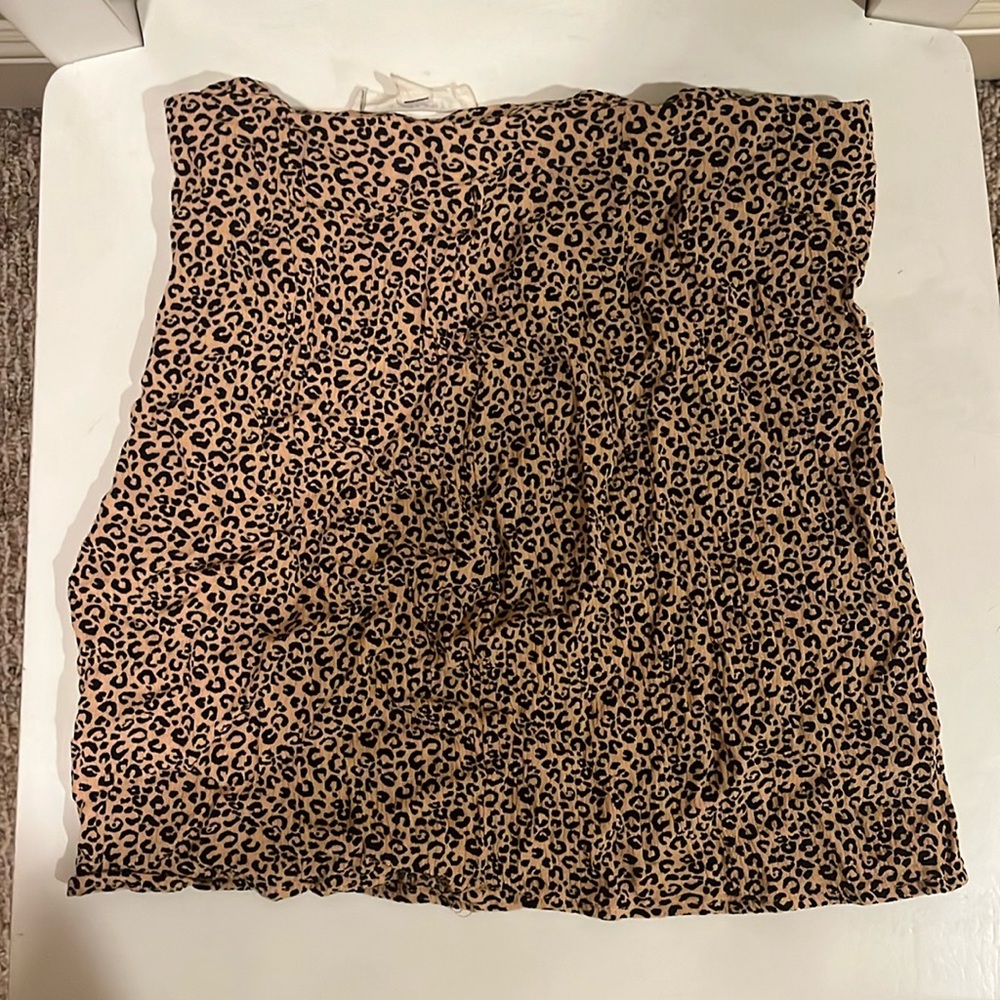 Leopard print mini skirt